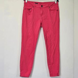 Kut from the Kloth Ankle Skinny Jeans Pink Cotton Blend Women's Size 10